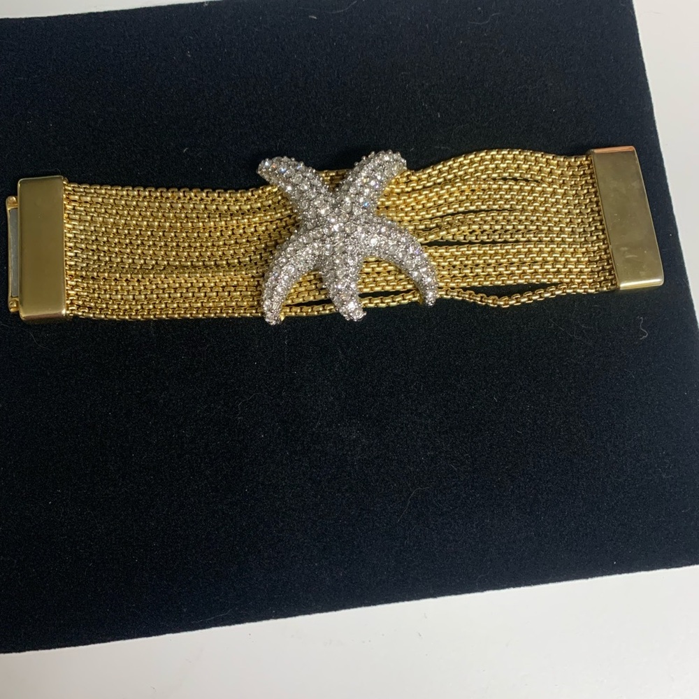 Gold Starfish Zircon Bracelet